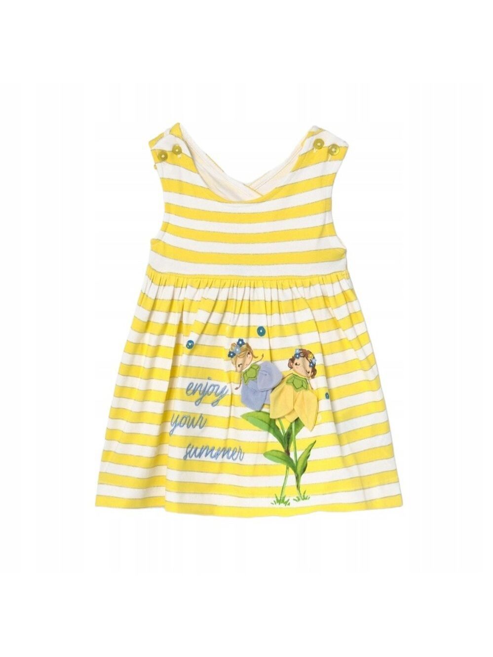 Size 24 months Baby Mayoral Sunny Striped Dress with Floral Print